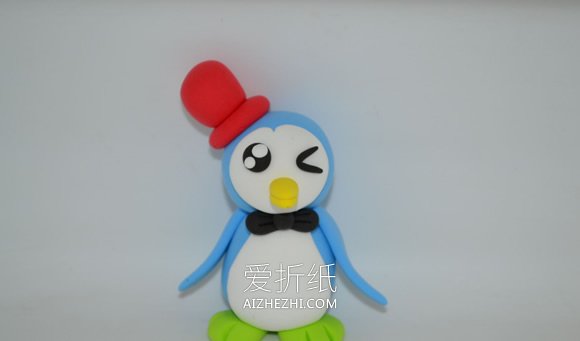 怎么做超轻粘土企鹅的手工制作图解教程- www.aizhezhi.com