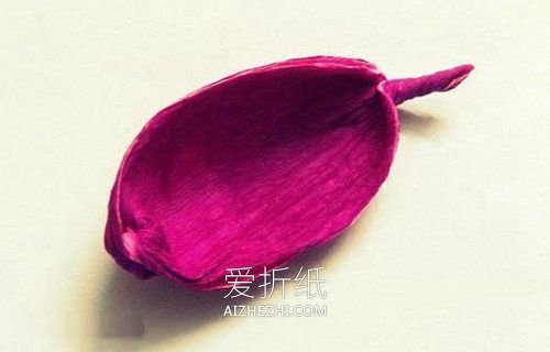 怎么做皱纹纸郁金香花的手工制作图解- www.aizhezhi.com