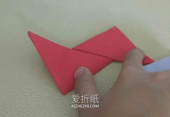 怎么简单折纸四角飞镖的折法图解教程- www.aizhezhi.com