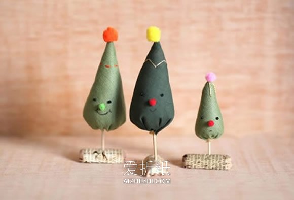 怎么做迷你圣诞树装饰品的手工制作教程- www.aizhezhi.com