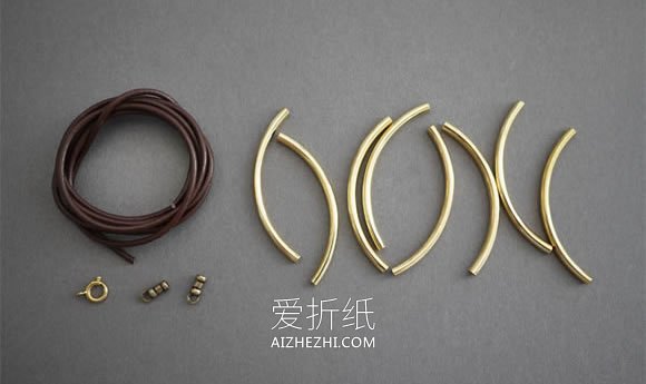 怎么做金色、大气管珠手链的制作方法图解- www.aizhezhi.com
