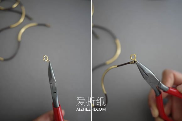 怎么做金色、大气管珠手链的制作方法图解- www.aizhezhi.com