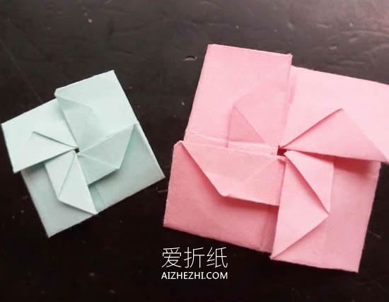 怎么简单折纸风车杯垫的折法图解教程- www.aizhezhi.com
