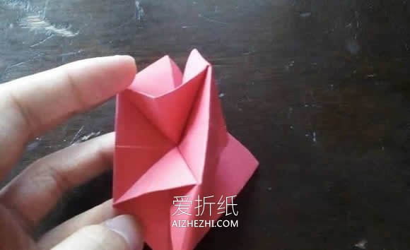 简单卷心玫瑰花怎么折的图解步骤- www.aizhezhi.com