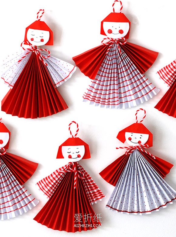 幼儿园怎么制作纸娃娃挂饰的方法教程- www.aizhezhi.com