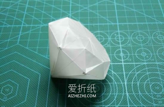 怎么手工折纸复杂立体钻石的折法图解过程- www.aizhezhi.com