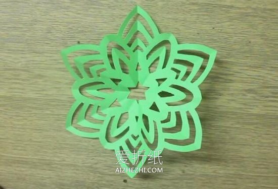 怎么剪纸六折团花的折法和剪法图解- www.aizhezhi.com