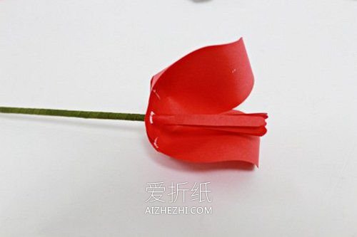 怎么做手揉纸郁金香花的手工教程图解- www.aizhezhi.com