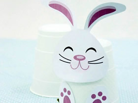 怎么用纸杯做会跳的兔子玩具的方法教程