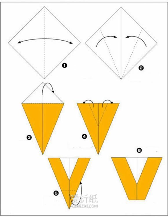 怎么简单折纸I LOVE U的折法图解教程- www.aizhezhi.com