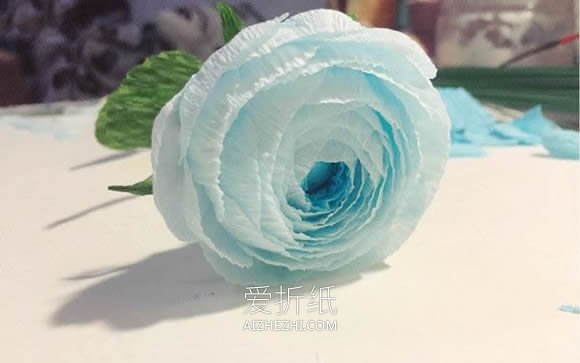 怎么做皱纹纸洋牡丹花的制作方法图解教程- www.aizhezhi.com