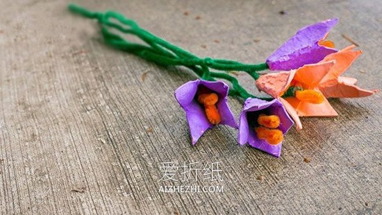 怎么做鸡蛋盒花的手工制作方法教程- www.aizhezhi.com