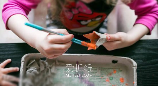 怎么做鸡蛋盒花的手工制作方法教程- www.aizhezhi.com