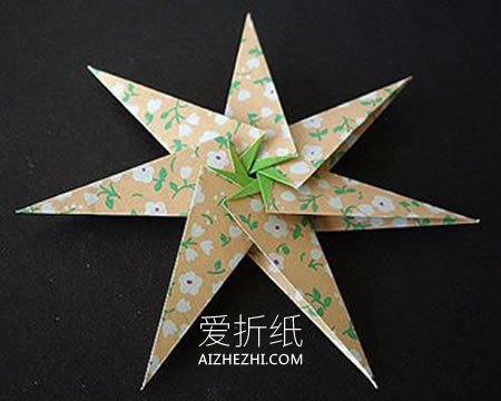 怎么折纸七角星星的折法图解步骤- www.aizhezhi.com