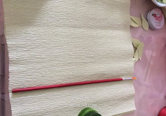 怎么简单做皱纹纸海棠花的制作方法教程- www.aizhezhi.com