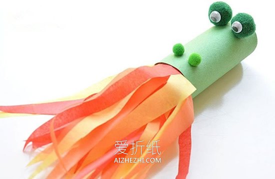 怎么用卷纸筒做喷火龙玩具的制作方法教程- www.aizhezhi.com