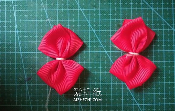 怎么用缎带纱布做儿童蝴蝶结发夹的制作方法- www.aizhezhi.com