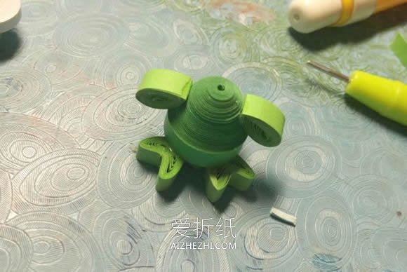 怎么做衍纸小青蛙的制作方法图解教程- www.aizhezhi.com