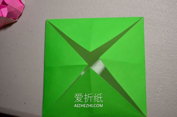 怎么折纸莲花和叶子的折法步骤图解- www.aizhezhi.com