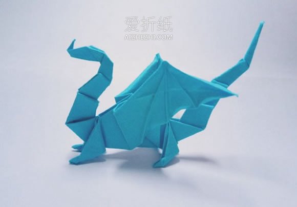 怎么折纸立体飞龙的折法步骤图解- www.aizhezhi.com