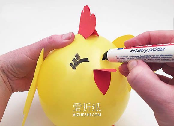 怎么用气球制作小鸡的手工制作教程- www.aizhezhi.com