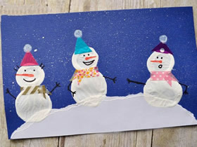 怎么做新年圣诞雪人贺卡的制作方法简单可爱