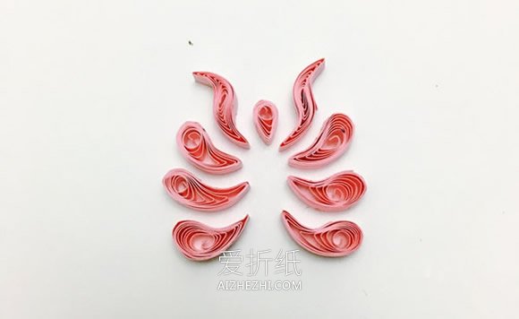 怎么做双色衍纸花装饰画的手工制作教程- www.aizhezhi.com