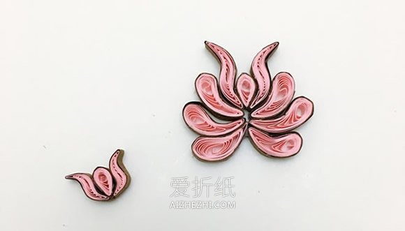 怎么做双色衍纸花装饰画的手工制作教程- www.aizhezhi.com