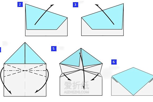 怎么折纸协和飞机的折法步骤图解- www.aizhezhi.com