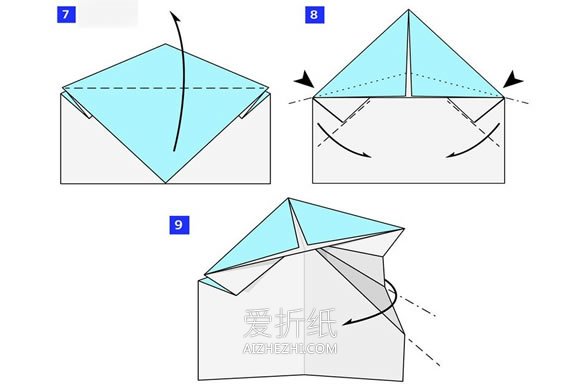 怎么折纸协和飞机的折法步骤图解- www.aizhezhi.com