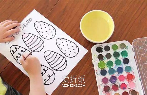 怎么做简单又漂亮复活节彩蛋挂饰的手工教程- www.aizhezhi.com