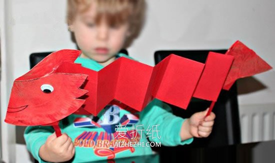 儿童怎么做简易舞龙玩具的手工制作教程- www.aizhezhi.com