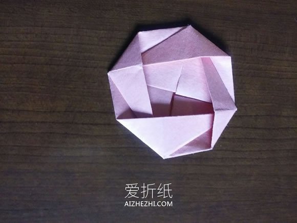 怎么简单快速折纸玫瑰花的折法图解步骤- www.aizhezhi.com