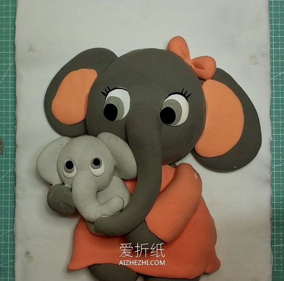 母亲节礼物：怎么做超轻粘土大象妈妈和宝宝- www.aizhezhi.com