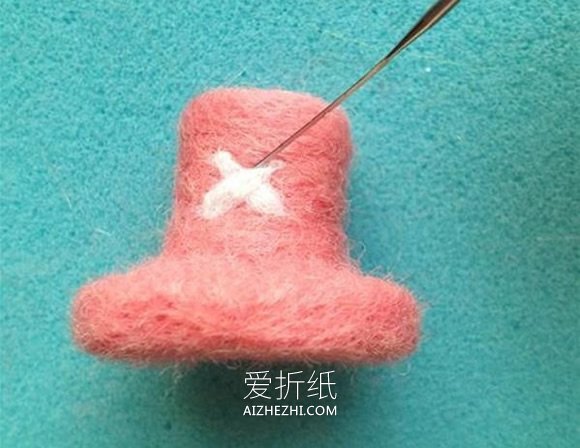 怎么做羊毛毡乔巴帽子的手工制作图解教程- www.aizhezhi.com