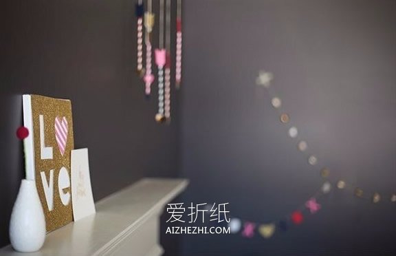 怎么用吸管做情人节爱情之箭挂饰的制作方法- www.aizhezhi.com