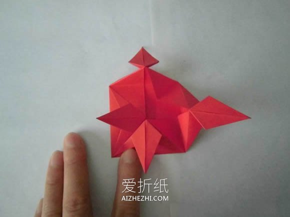 怎么手工折纸圣诞花环的折法步骤图解- www.aizhezhi.com