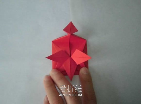 怎么手工折纸圣诞花环的折法步骤图解- www.aizhezhi.com