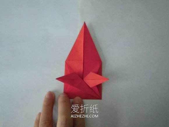 怎么手工折纸圣诞花环的折法步骤图解- www.aizhezhi.com