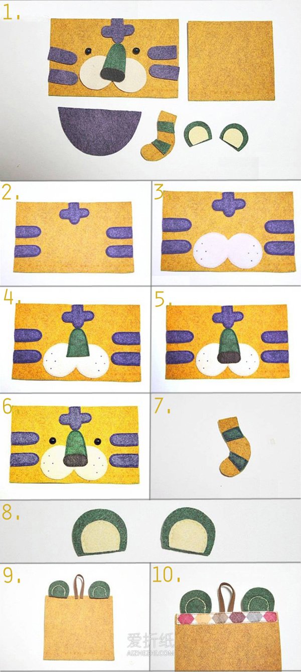 怎么做布艺吊挂笔筒的制作方法 卡通动物风格- www.aizhezhi.com