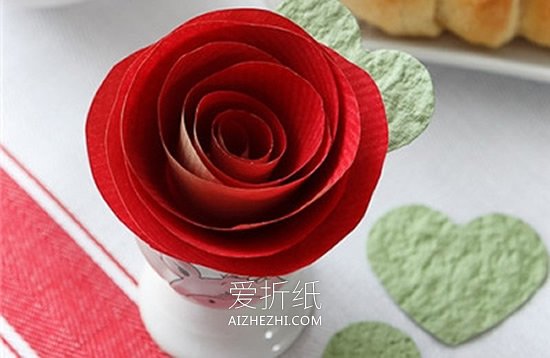 怎么做纸玫瑰花最简单的制作方法图解- www.aizhezhi.com