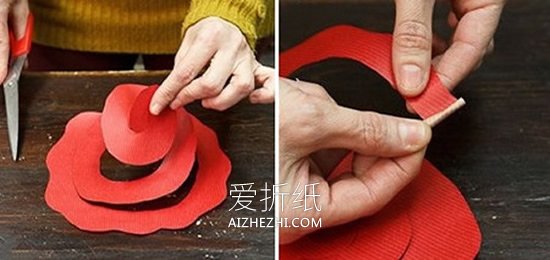 怎么做纸玫瑰花最简单的制作方法图解- www.aizhezhi.com