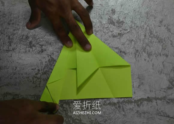 怎么折纸F-16战斗轰炸机的折法图解步骤- www.aizhezhi.com