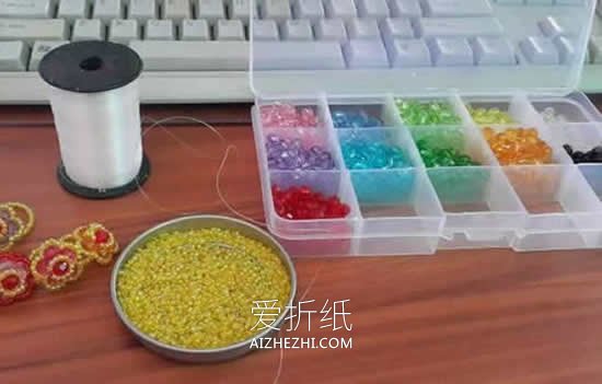 怎么做串珠花戒的制作方法图解步骤- www.aizhezhi.com