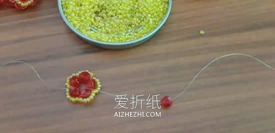 怎么做串珠花戒的制作方法图解步骤- www.aizhezhi.com