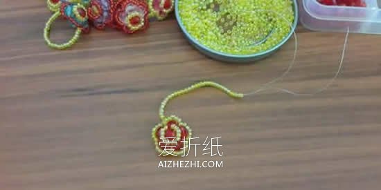 怎么做串珠花戒的制作方法图解步骤- www.aizhezhi.com