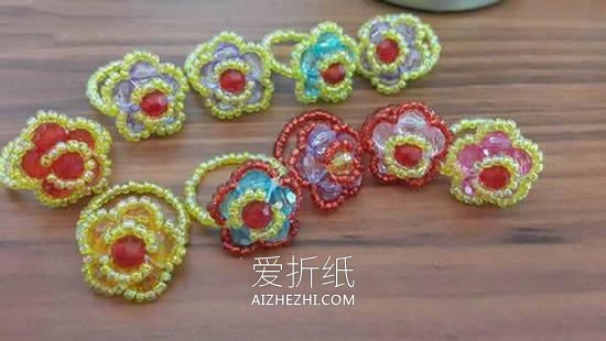 怎么做串珠花戒的制作方法图解步骤- www.aizhezhi.com