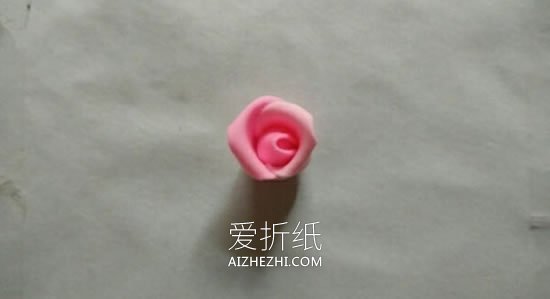 怎么做超轻粘土玫瑰花头绳的制作方法图解- www.aizhezhi.com