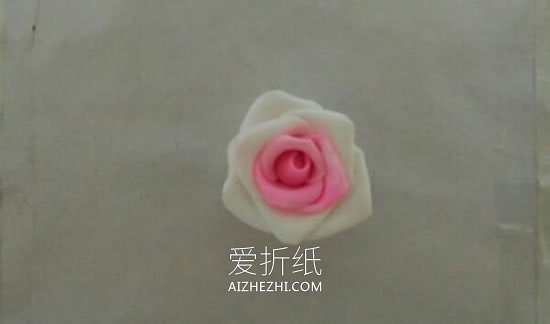 怎么做超轻粘土玫瑰花头绳的制作方法图解- www.aizhezhi.com