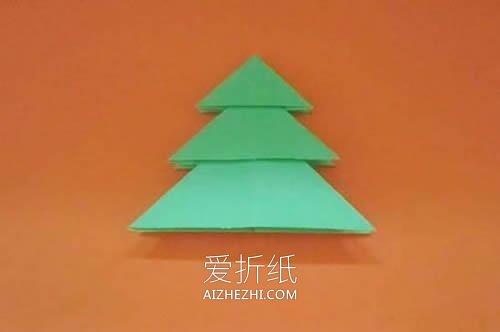 最简单圣诞树怎么折的图解教程- www.aizhezhi.com